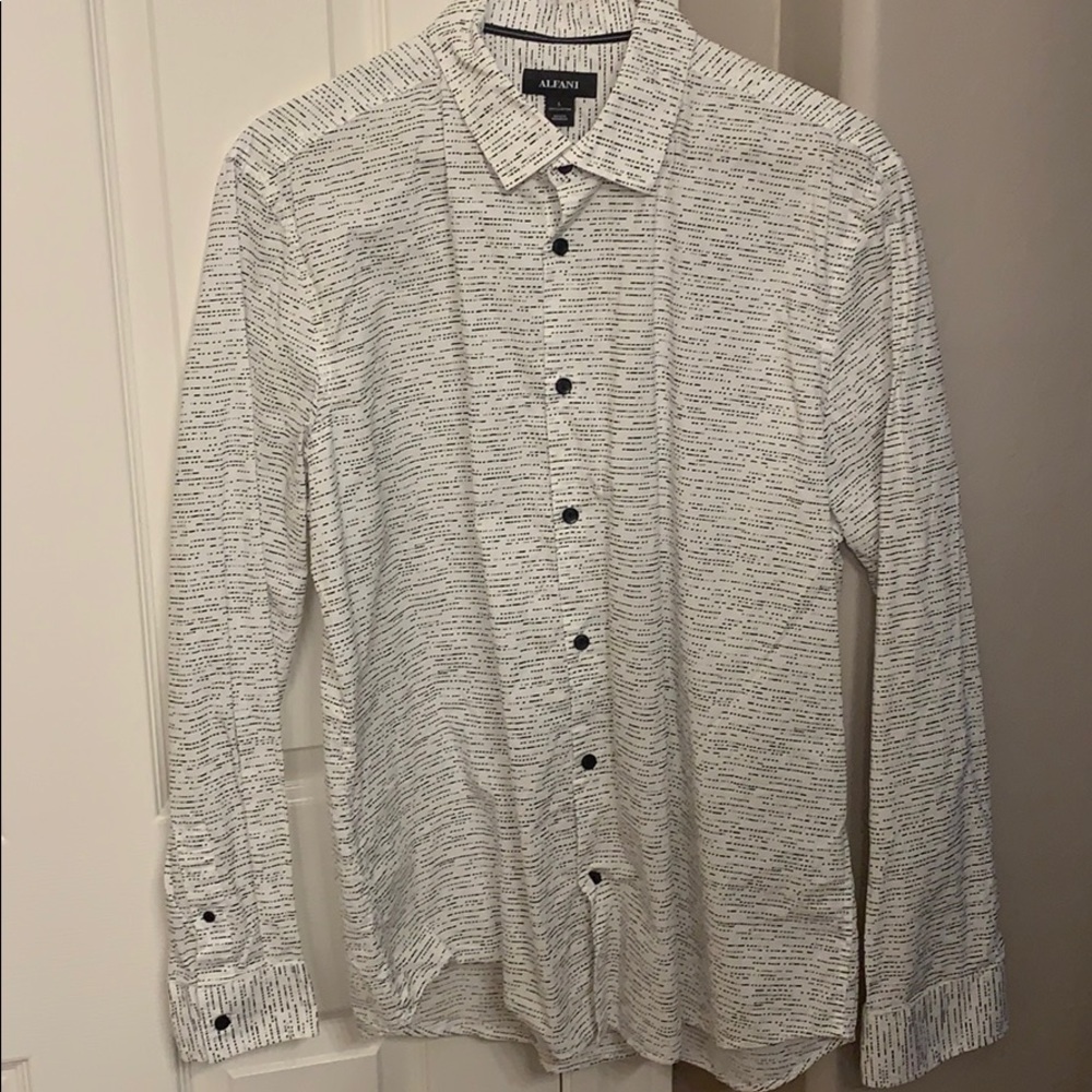 Alfani Black and White Dress Shirt